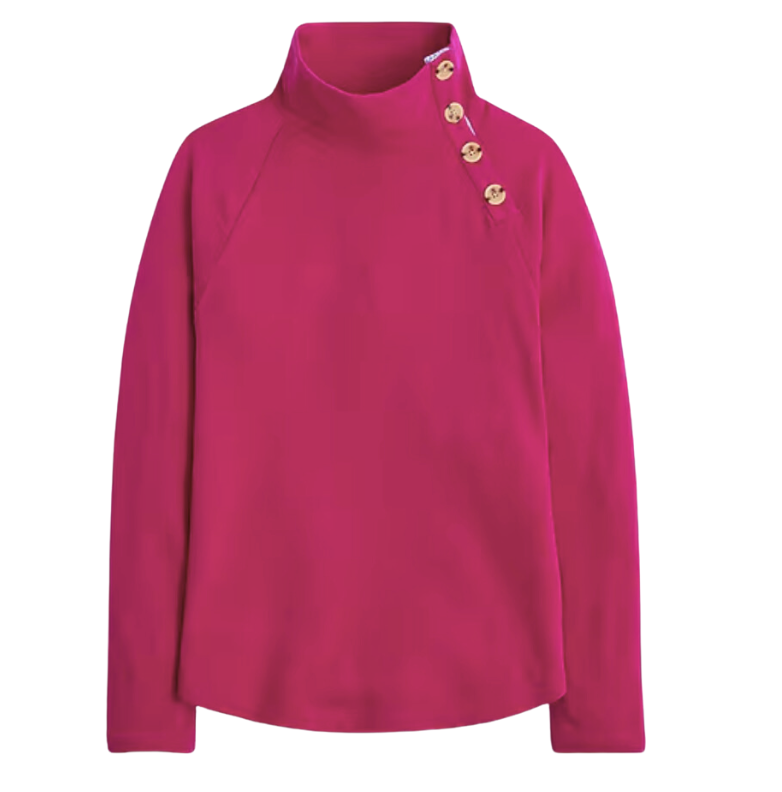 Wide Button-Collar Pullover Sweater